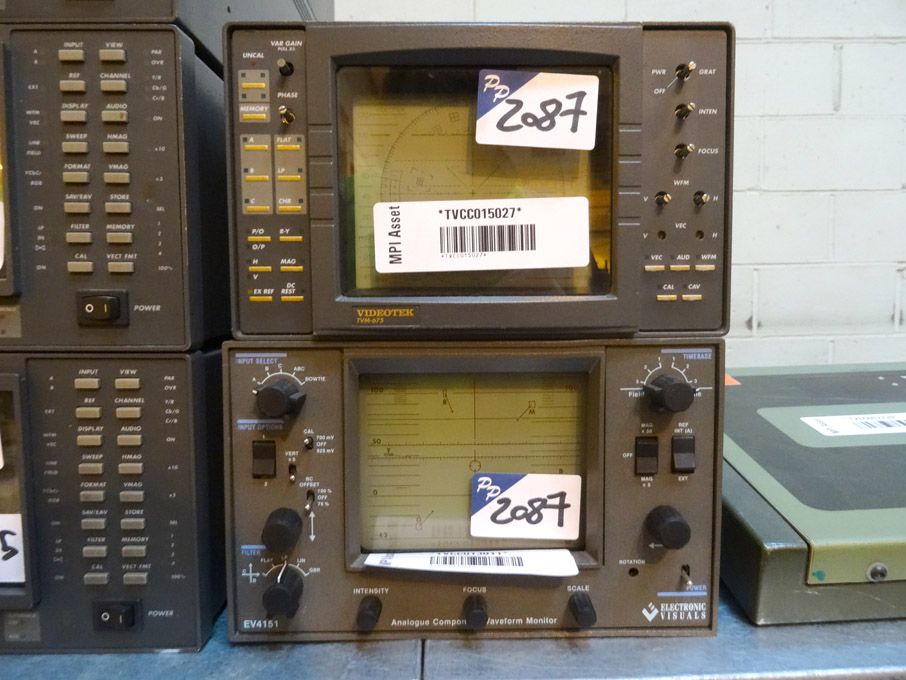 2x Videotek TVM-821D serial digital component moni...