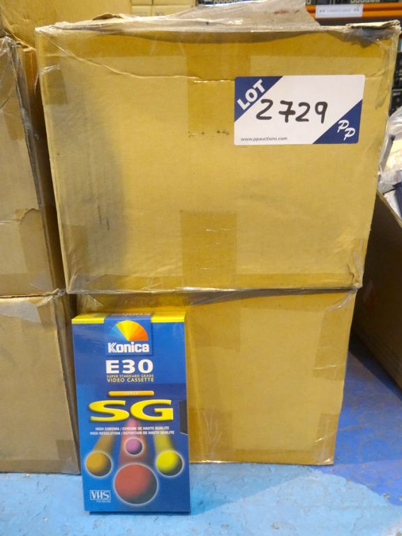 300x Konica video tapes, E30-E240 (boxed & unused)