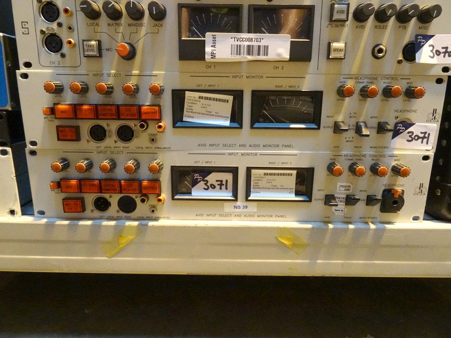2x Dega Avid input select & audio monitor panel