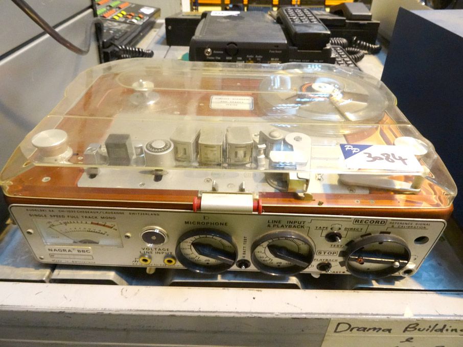 Nagra BBC CH-1033 reel to reel tape recorder, micr...