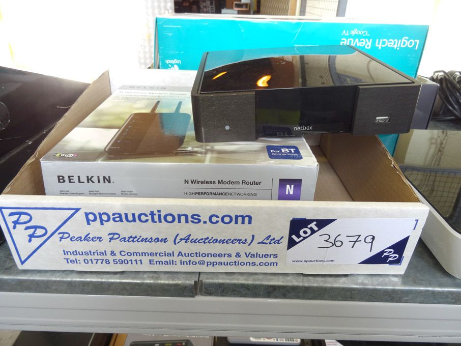Netgem 8160 netbox, Belkin N wireless modem router