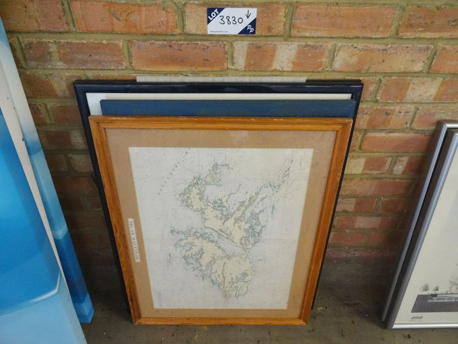 Islas Malvinas framed map, Alupin Phares Du Dans l...