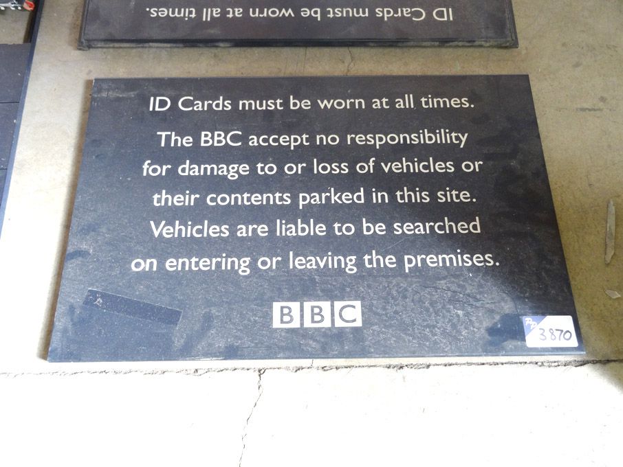 'BBC ID Card' metal sign, 520x330mm