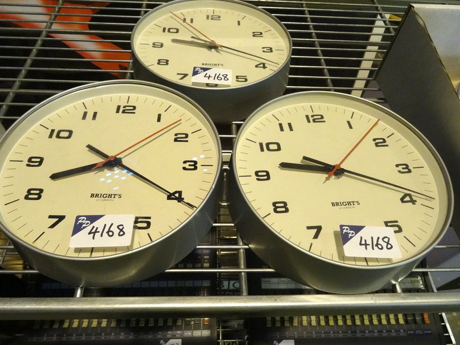 3x Brights of London wall clocks