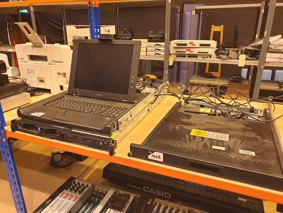 HP TFT5600 RKM rack mount monitor / keyboard, simi...