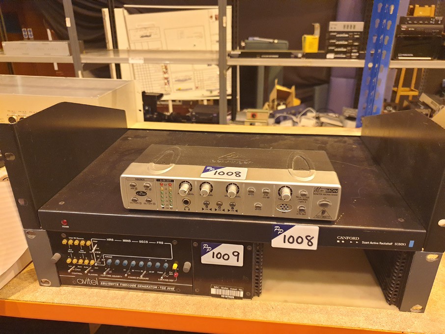 Canford SCBOX1 scart active rackshelf, Behringer m...