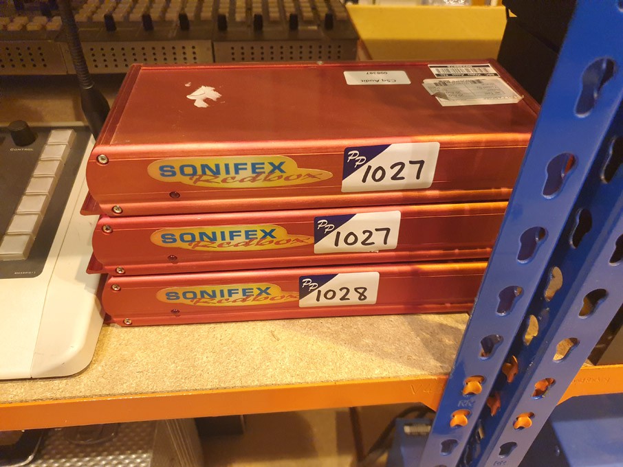 2x Soniflex Redbox RB-MA1 microphone amplifiers