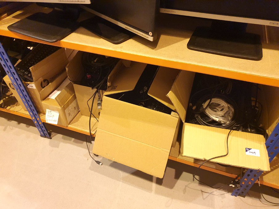 Qty various keyboards, power cables, network cable...