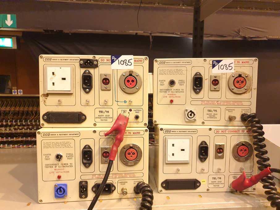 4x BBC design TE1/76 & TE1/75 mains lead interconn...