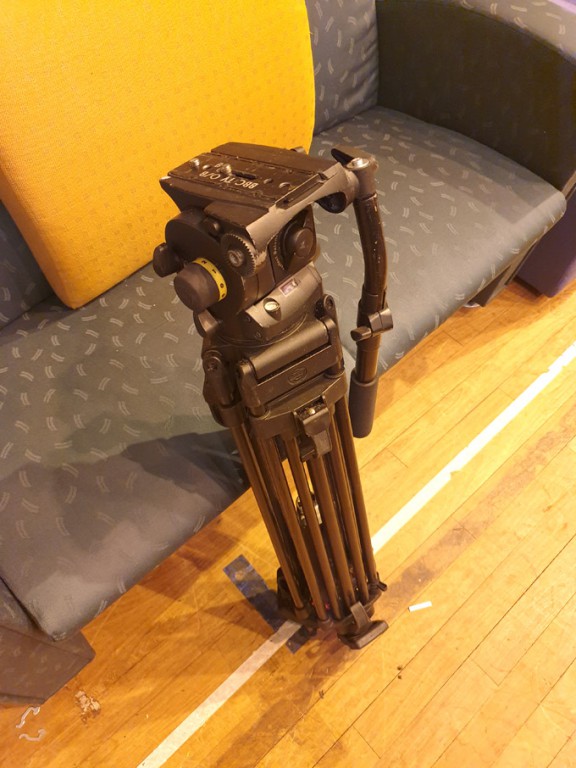 Satchler tripod with Vinten Vision 100 head