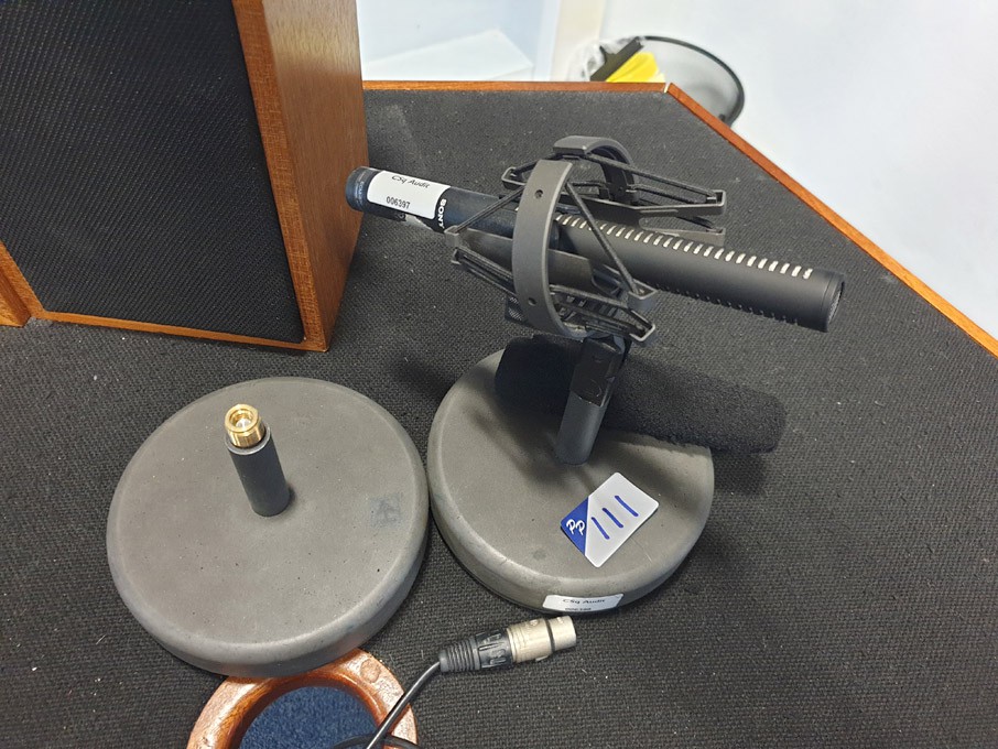 Sony ECM-670 condenser microphone on base