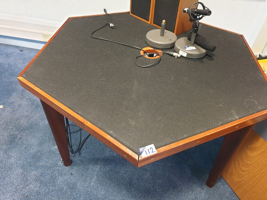 Studio interview table, 42" hexagon shape
