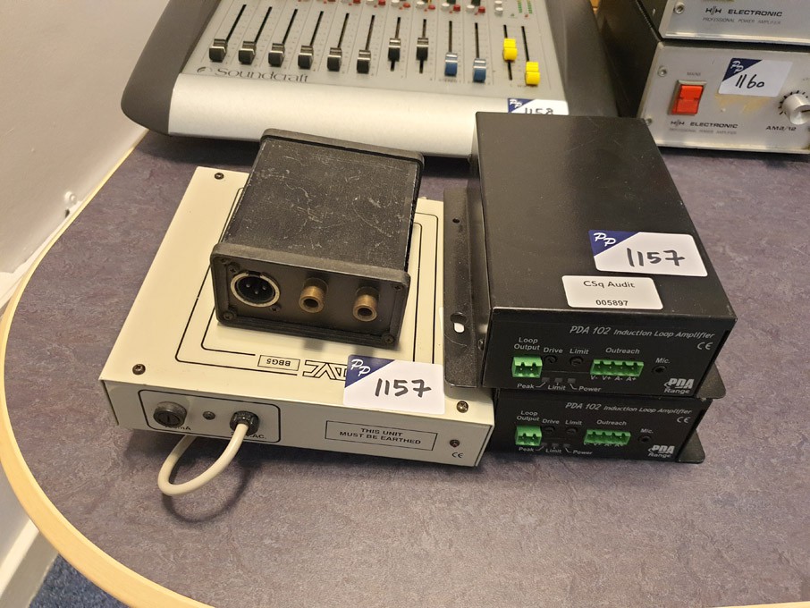 Qty various 2x PDA 102 induction loop amplifiers,...