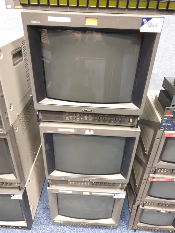 3x Sony PVM-14M2E CRT studio monitors