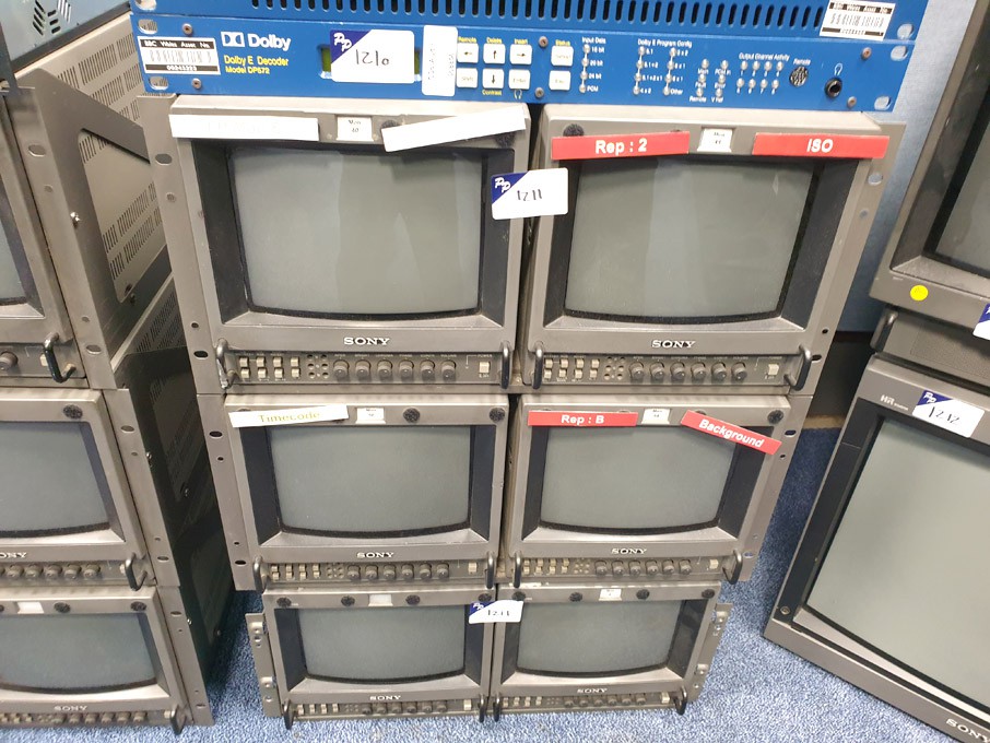 6x Sony PVM-9042QM CRT studio monitors