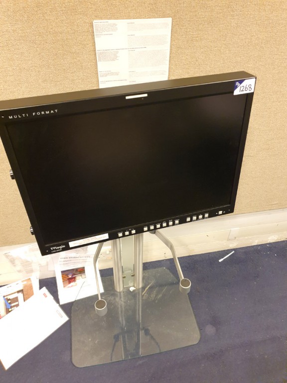 TV Logic LVM-242W multi format LCD monitor on stan...