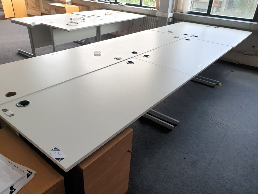 6x BOF white 1600x800mm office desks