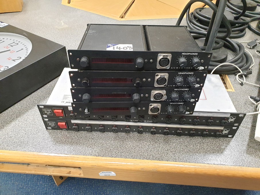 4x Audionics headphone amps, 2x IPE 12 way MDU's