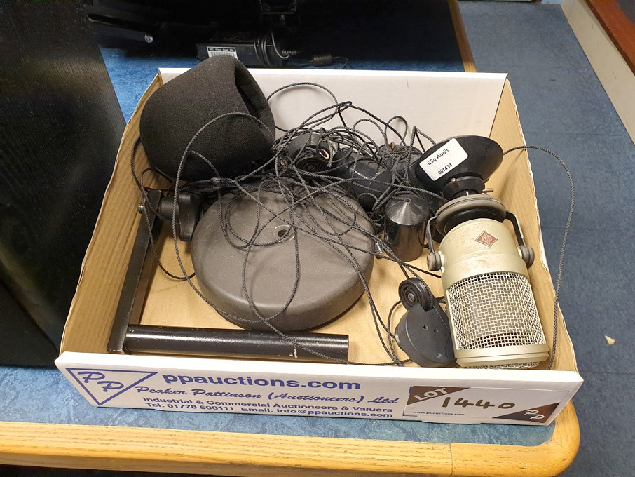 Neumann microphone with ceiling weights, base