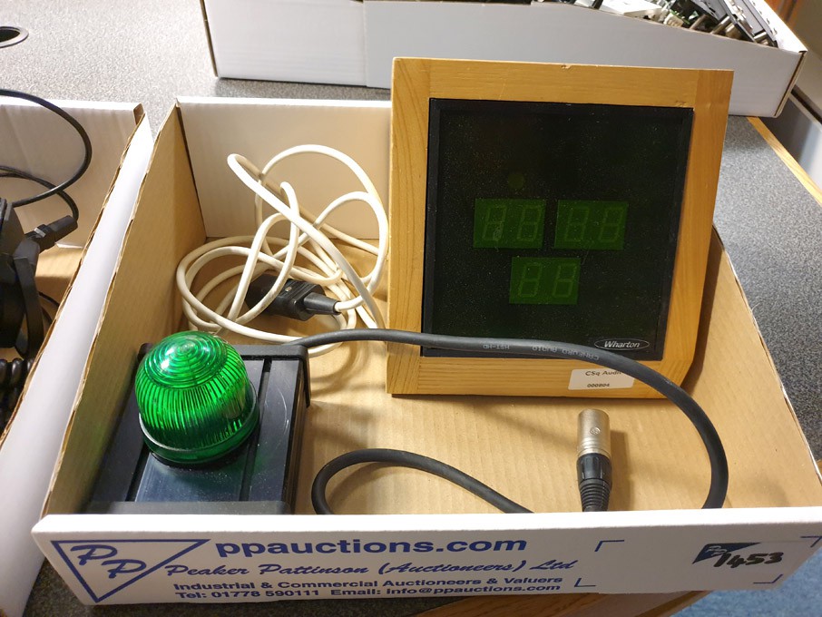 Wharton digital studio clock & 'on air' light