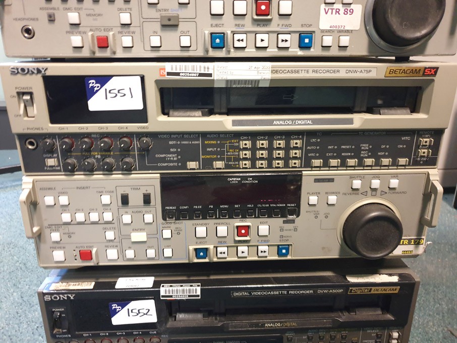 Sony DNW-A75P video cassette recorder, s/n 44492