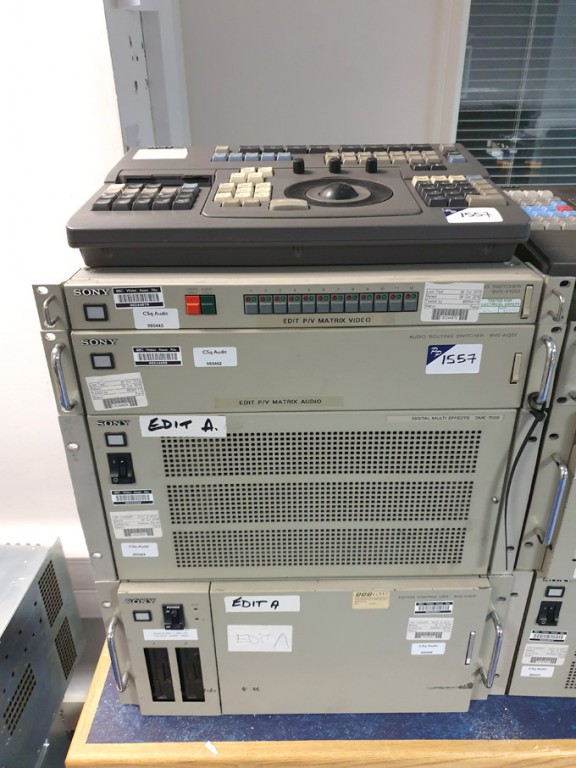 Sony BE-9100P editing control unit, Sony DME-7000...