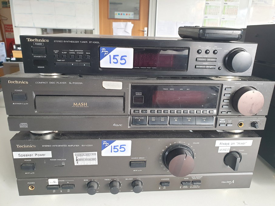 Technics ST-X302L stereo tuner, SL-PG520A compact...
