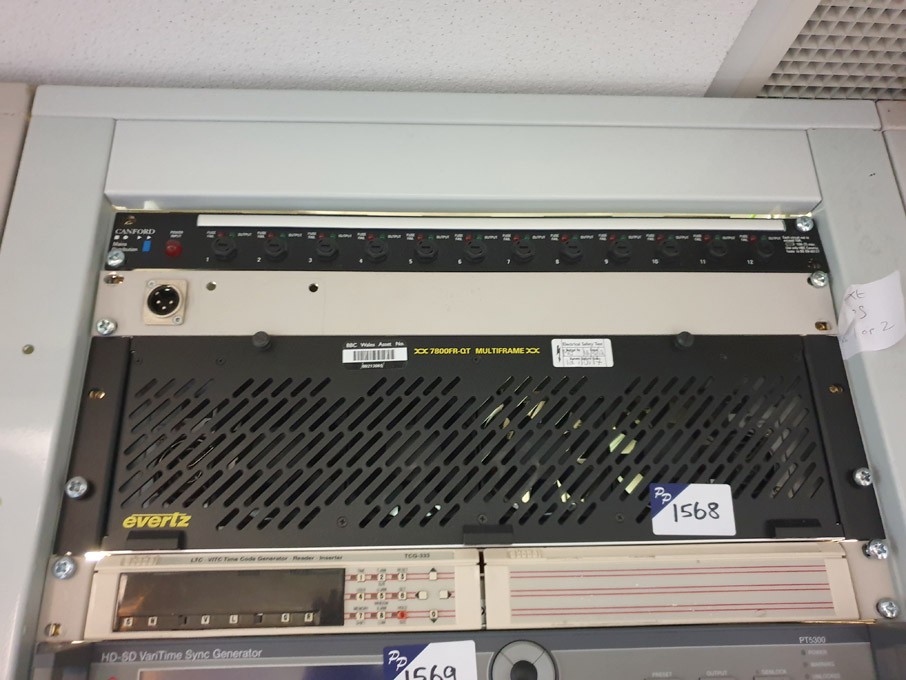 Evertz 7800FR-QT multiframe with plug in cards