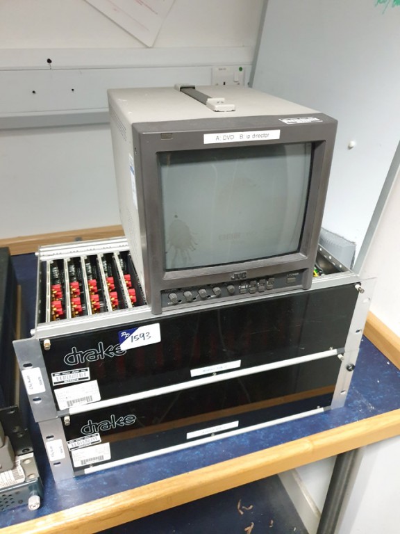 2x Drake housing frames inc: various modules, JVC...