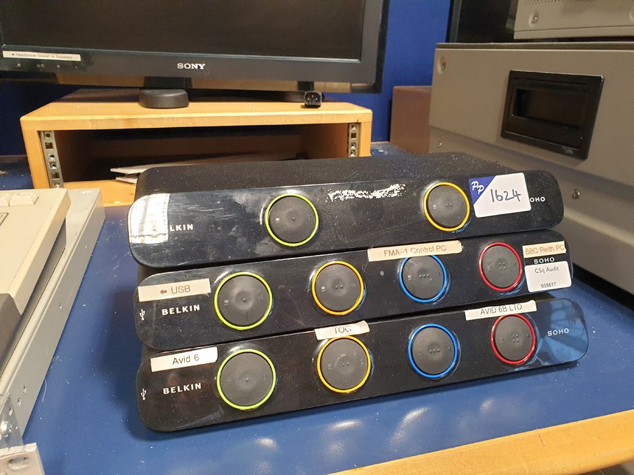 3x Belkin Soho F1DD102L KVM switches with audio