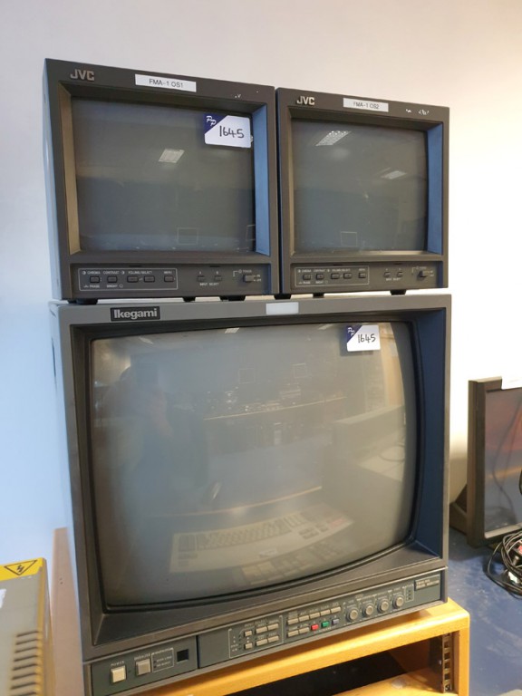 Ikegami TM20-20R CRT studio monitor, 2x JVC TM-A10...