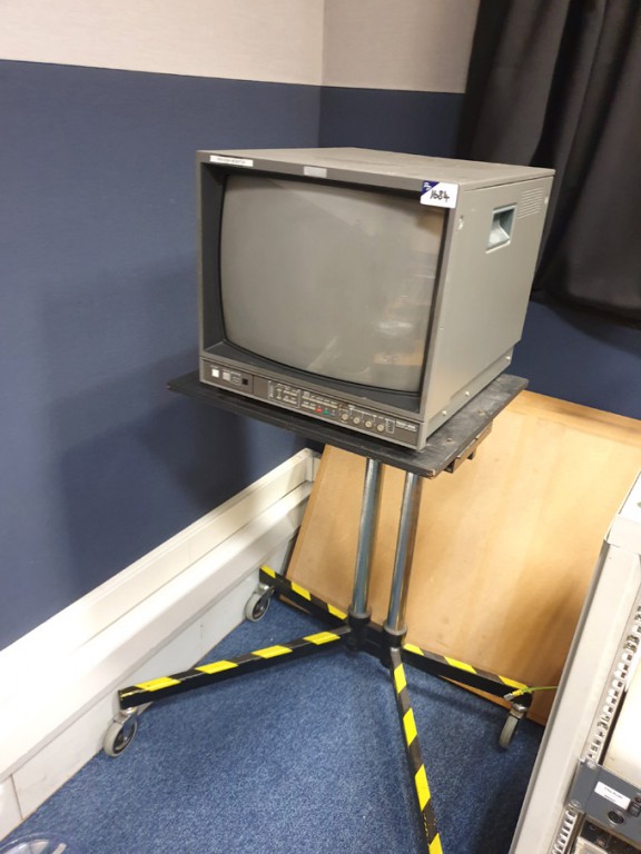 Ikegami TM20-80R CRT studio monitor on stand