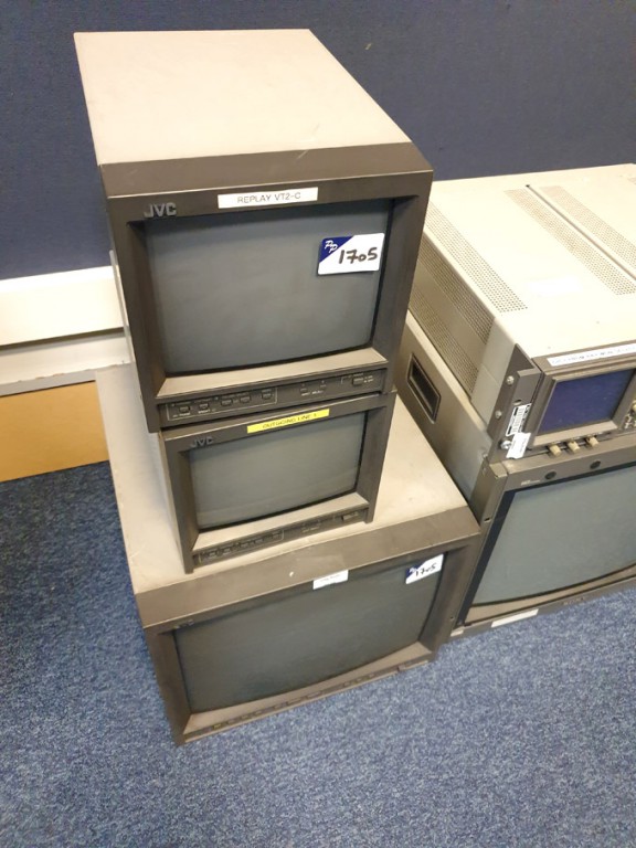 2x JVC TM-A101G, JVC TM-1700PNK CRT studio monitor...