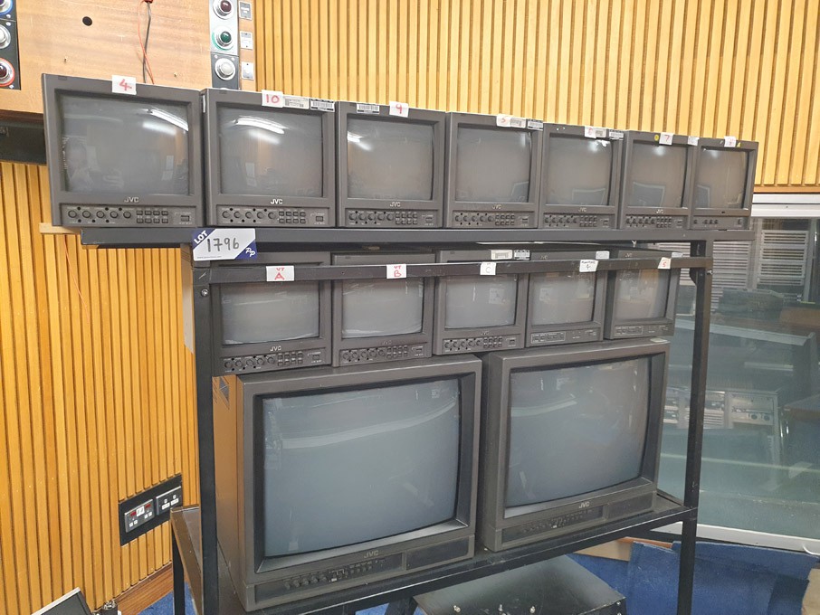 14x JVC CRT studio monitors, 10" & 21"
