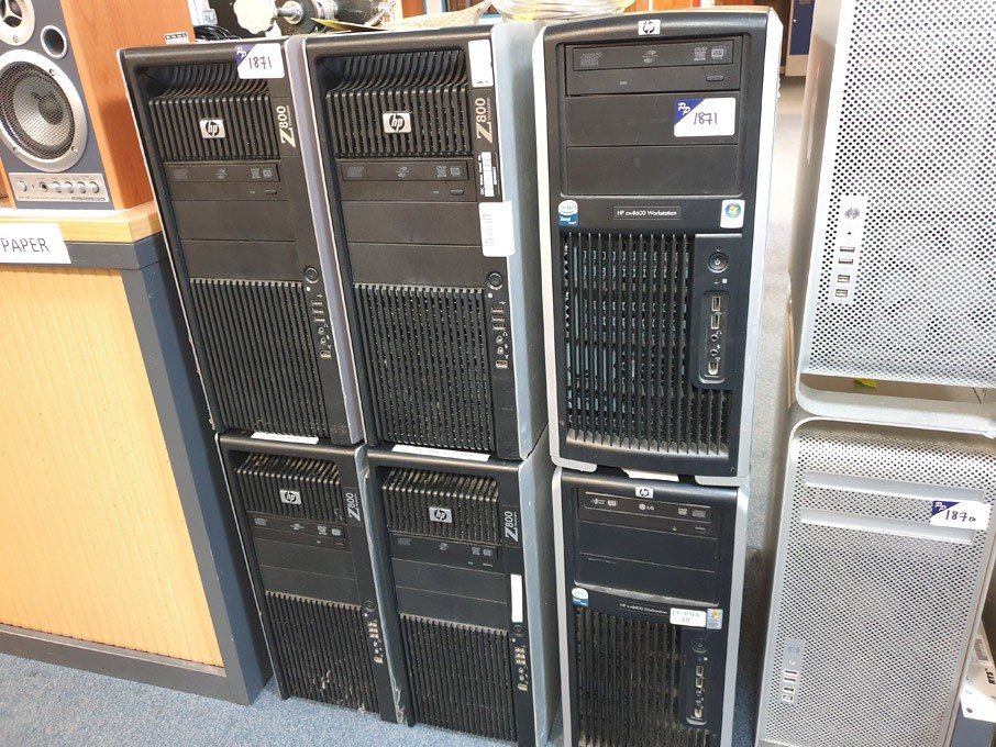 4x HP Z800 workstation base units, 2x HP XW8400 wo...