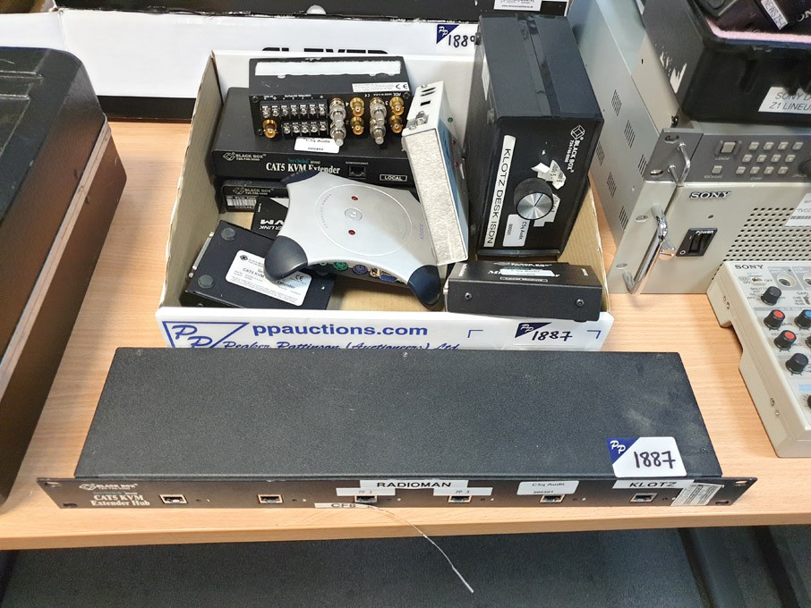 Qty various Black Box inc: CAT5 KVM, extender hub,...