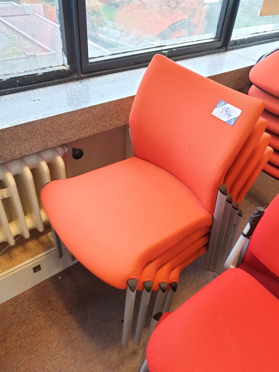 4x Senator orange extreme stackable office chairs