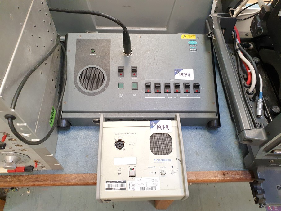 Vision FW6 command console, Prospect C1LD talk bac...
