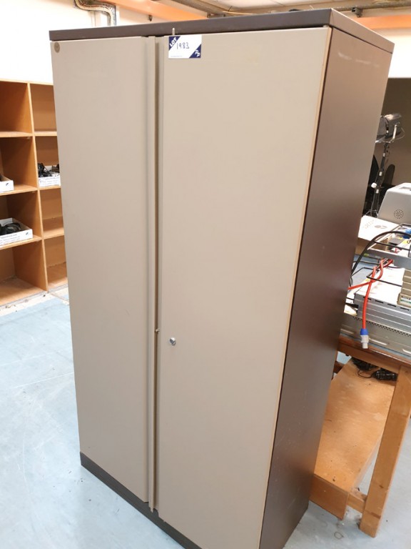 2x metal 2 door storage cupboards
