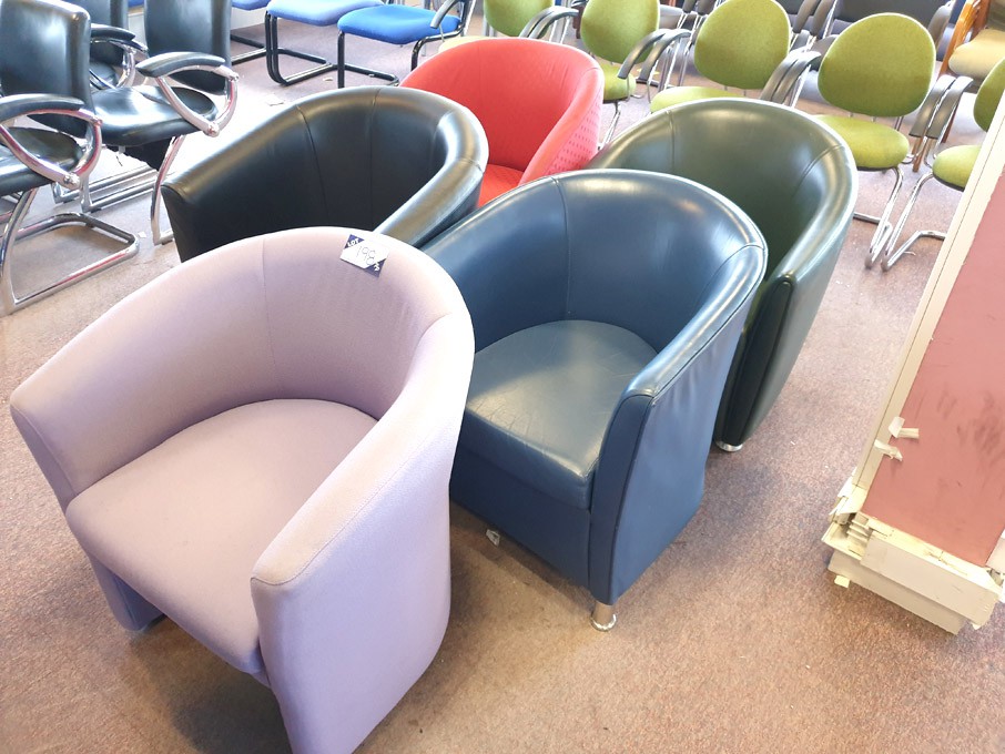 5x various leather effect / upholstered seats