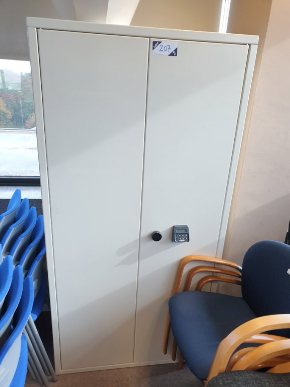 2 door metal safe storage cupboard with keypad, 91...