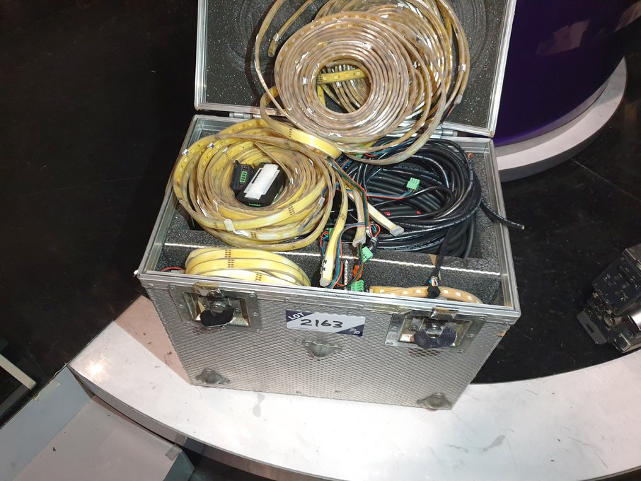 Qty various LED lights with drivers in storage cas...