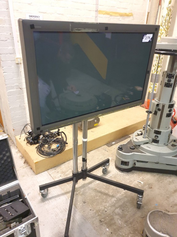 JVC GD-V425PZW plasma monitor on Unicol stand