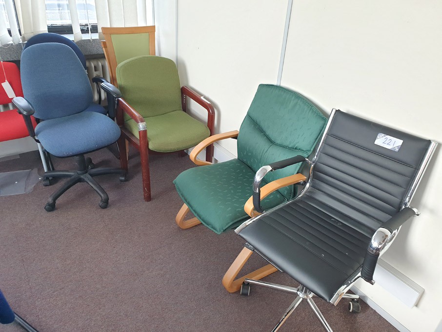 10x various colour office chairs