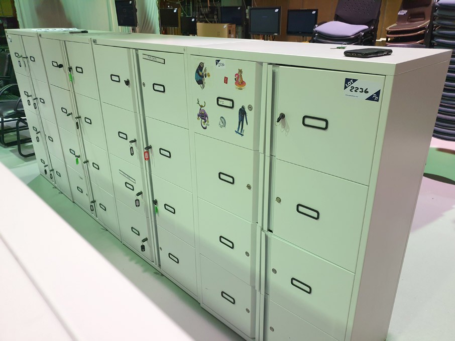 4x BOF white 8 compartment storage cabinets