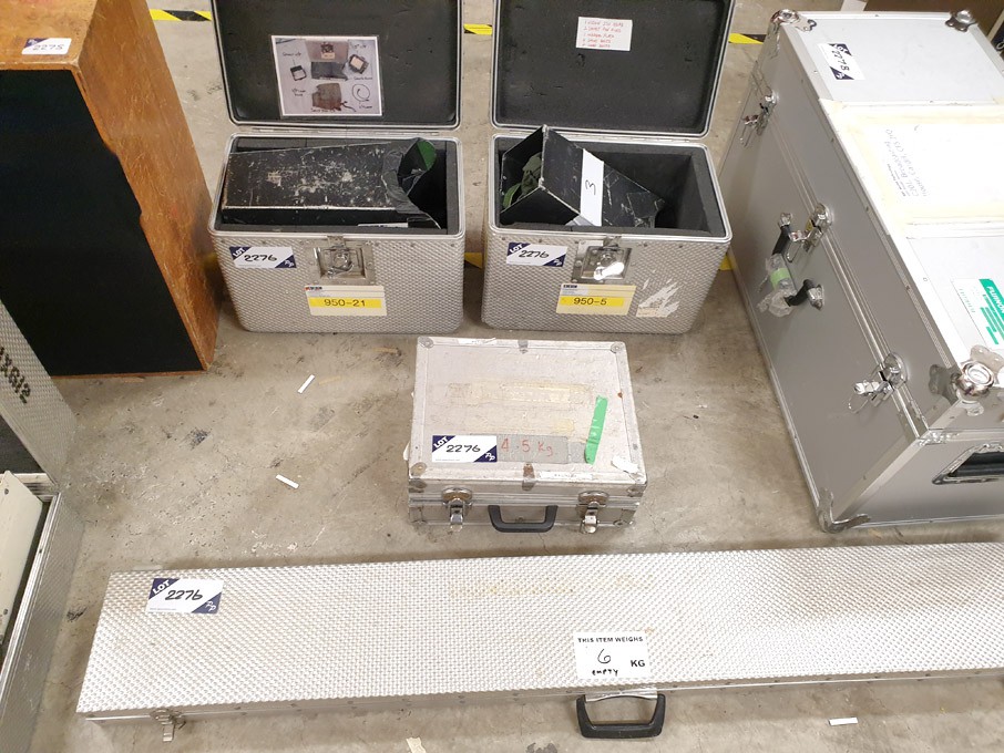 4x aluminium flight storage cases