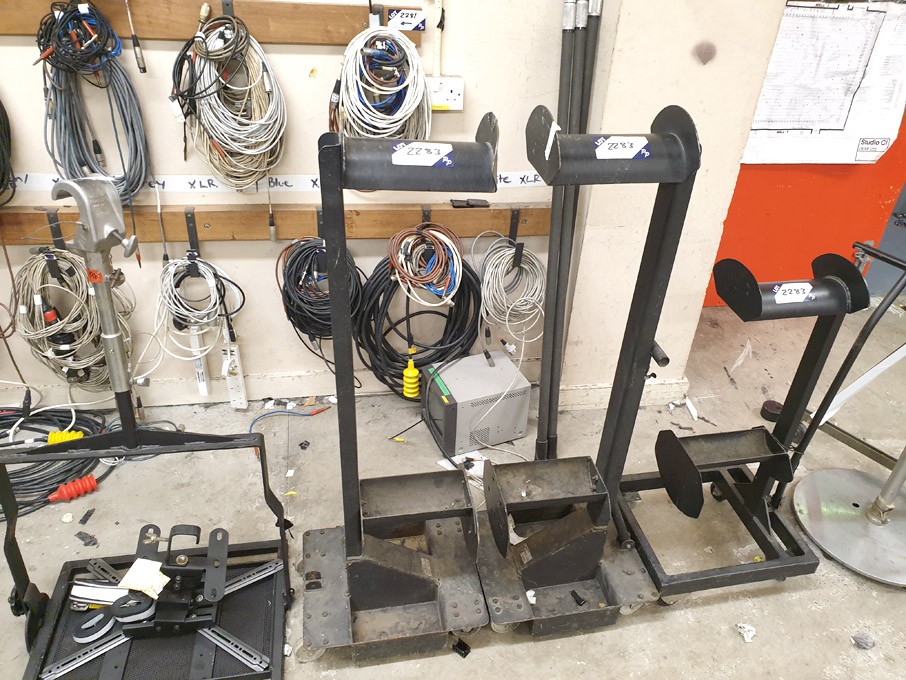 3x Tricrest mobile cable trolleys