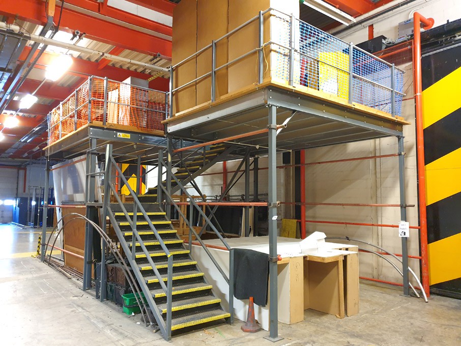 10x5m approx free standing mezzanine floor with st...