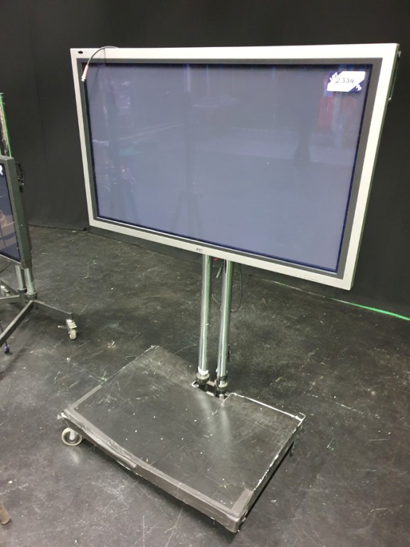 JVC GM-X50E plasma display monitors on mobile stan...