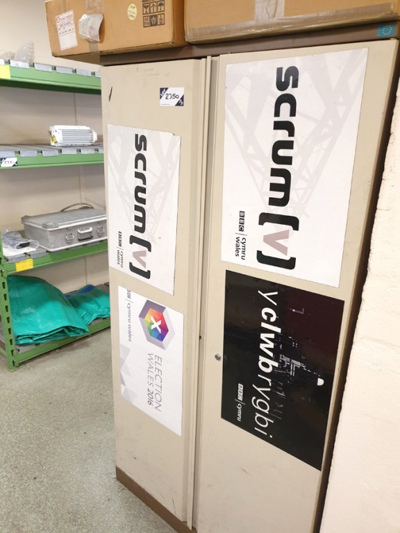 2 door storage cupboard with various electrical sp...